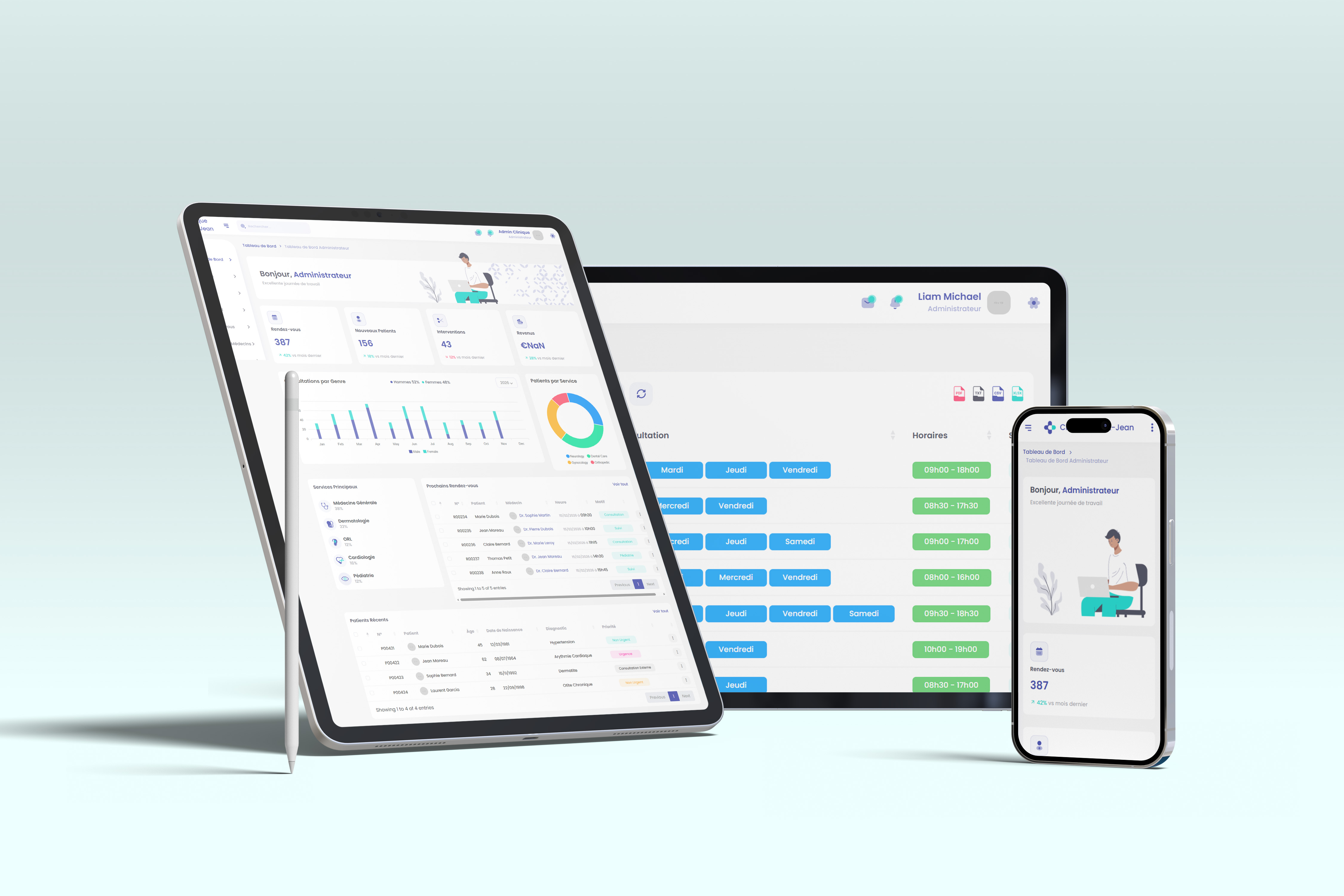 Portail Santé — Multi-screen